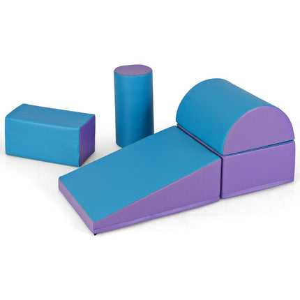 Foam Play Blocks Set, 5-Piece – Blue & Purple
