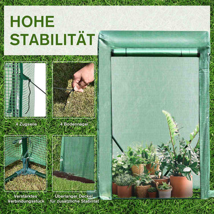 Mini greenhouse, metal frame, PE cover, 100x50x150 cm