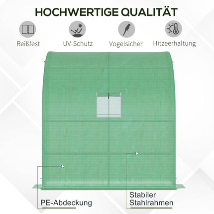 Greenhouse with UV protection, Steel frame, 200x100x215 cm