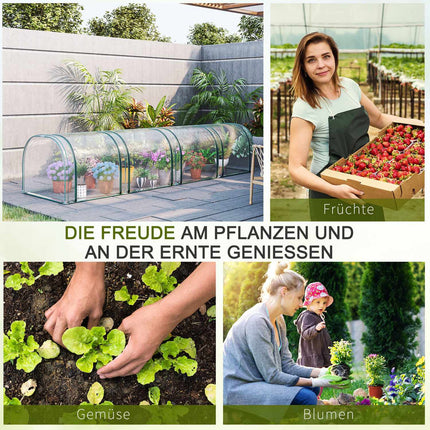 Transparent greenhouse with door - 395 x 100 x 80 cm
