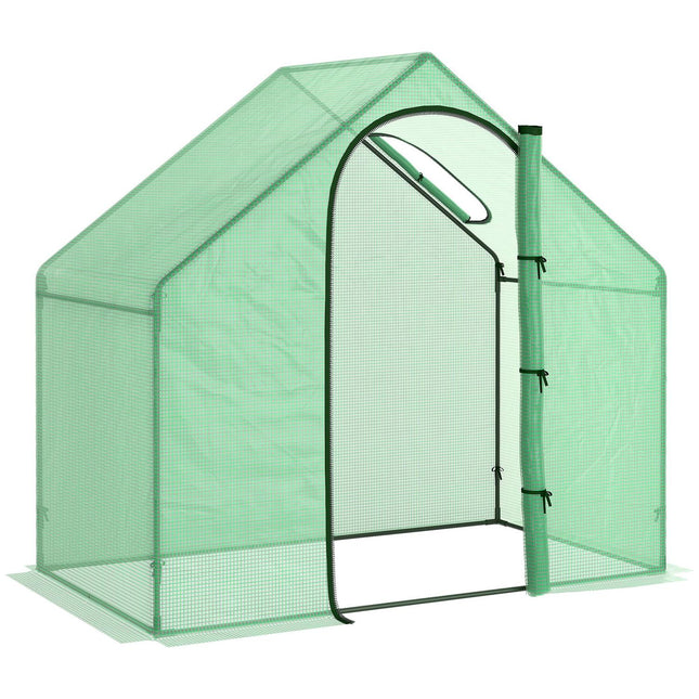 Tomato greenhouse cold frame with window, door - steel, PVC, 180x100x168 cm