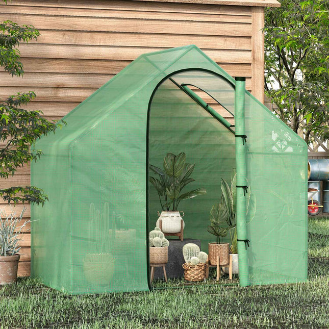Tomato greenhouse cold frame with window, door - steel, PVC, 180x100x168 cm
