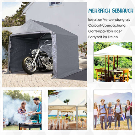 Steel garden shed, 2x2x2M Grey, UV resistant