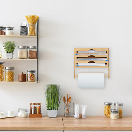 Foil dispenser with kitchen roll holder