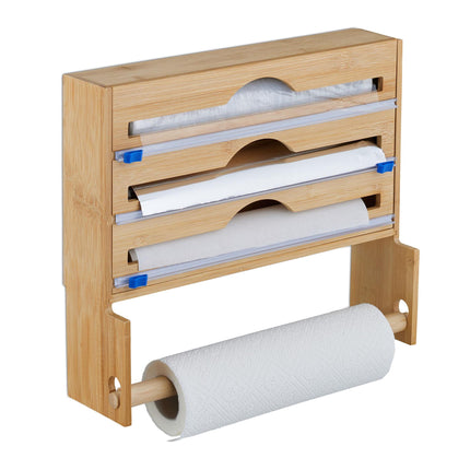 Foil dispenser with kitchen roll holder