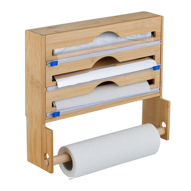 Foil dispenser with kitchen roll holder