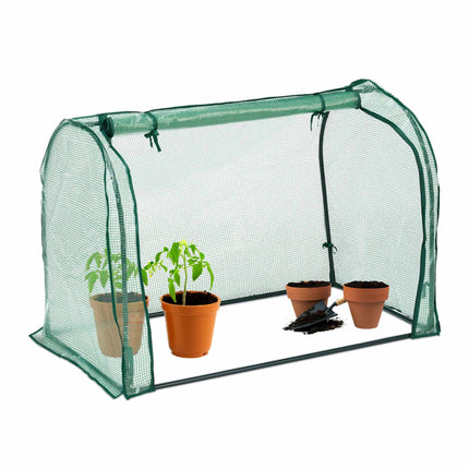 Foiled greenhouse with door