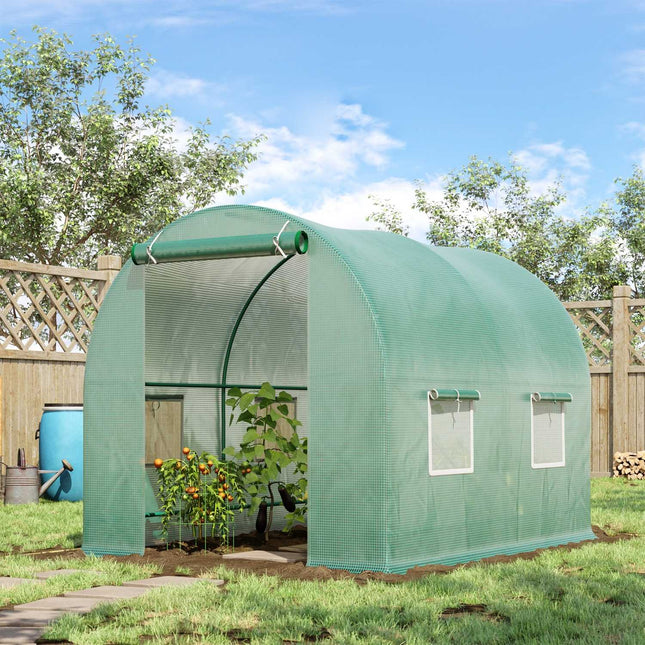 Greenhouse foil tunnel, cold frame with window, 245x200x198 cm