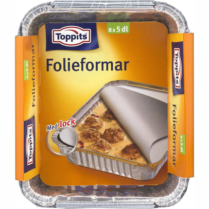 Foil molds with lid 5dl 12pcs DFP