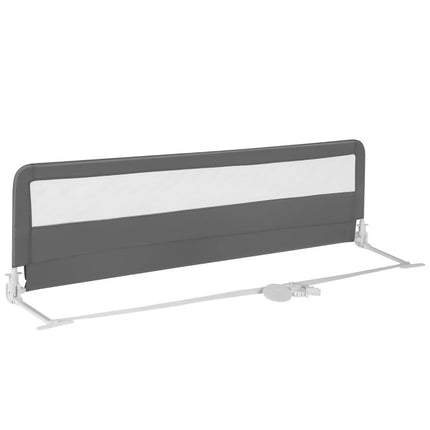 Foldable 180 cm Bed Rail with Safety Straps, Gray