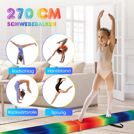 Foldable 270 cm Gymnastics Balance Beam for Kids