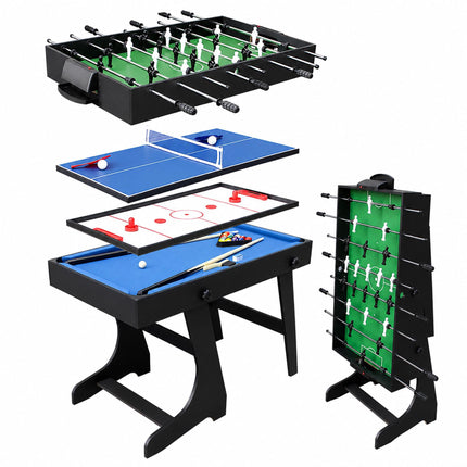 Foldable 4-in-1 Multi-Game Table – Black