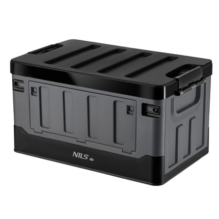 Foldable 70L XL Transport Box, Gray-Black, PP Material