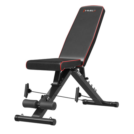 Foldable Adjustable Exercise Bench with Resistance Ropes