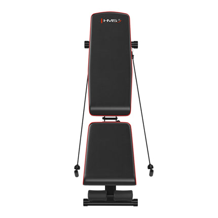 Foldable Adjustable Exercise Bench with Resistance Ropes