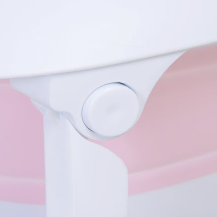 Foldable pink baby bath, ergonomic non-slip design