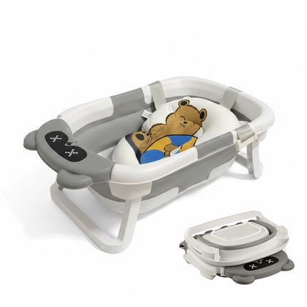 Foldable Baby Bath with Cushion & Thermo Plug