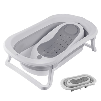 Foldable Baby Bath with Insert, Temp-Sensitive Plug
