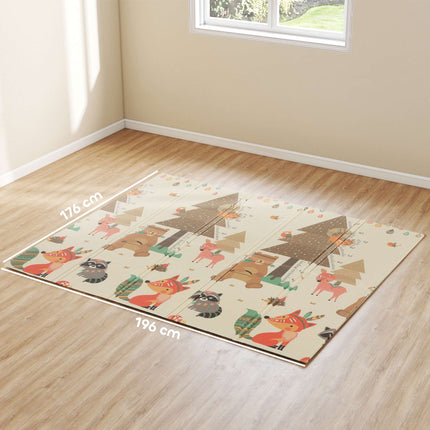 Foldable Baby Play Mat, Double-Sided, 196x176x1.5 cm