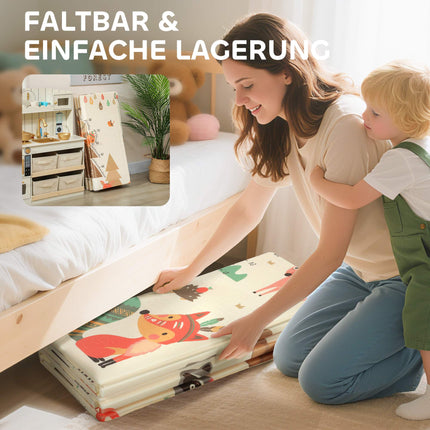Foldable Baby Play Mat, Double-Sided, 196x176x1.5 cm