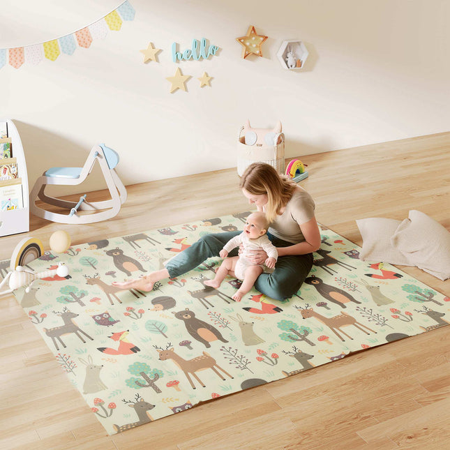 Foldable Baby Play Mat, Double-Sided, 196x176x1.5 cm