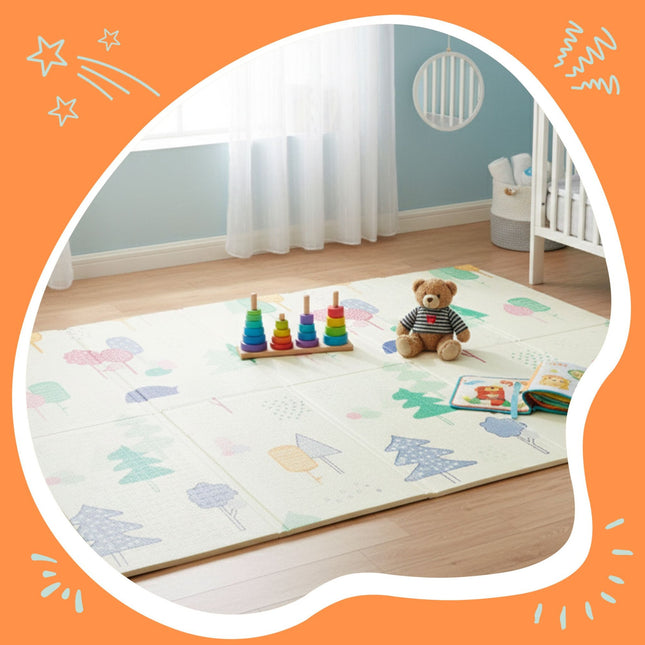 Foldable Baby Play Mat – Suns and Moons Design