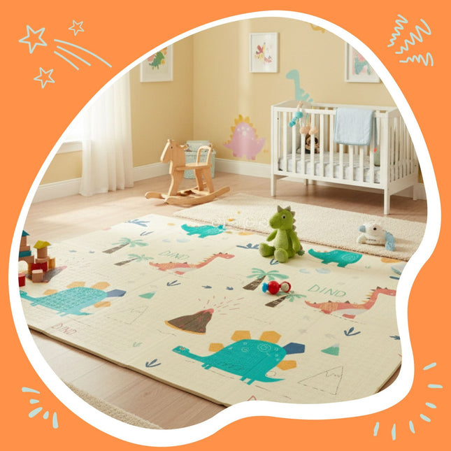 Foldable Baby Play Mat – Suns and Moons Design