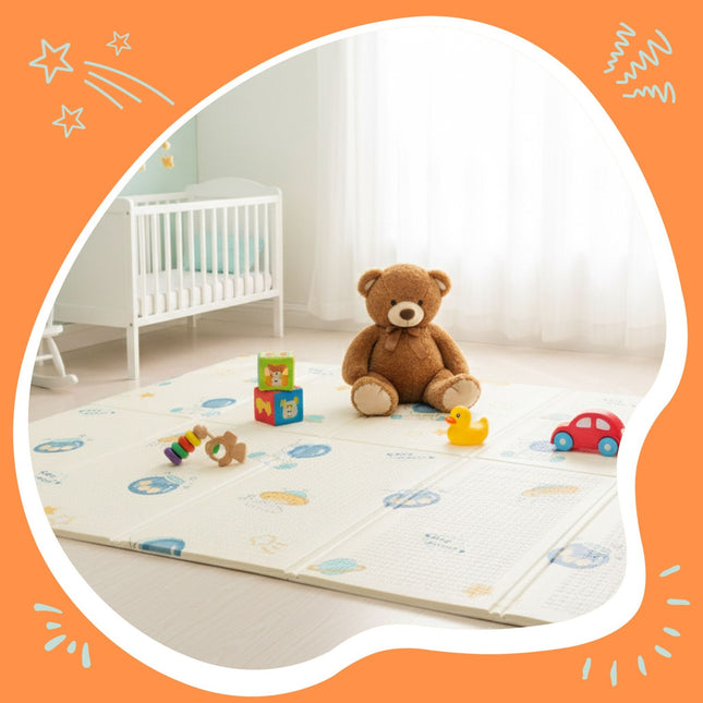 Foldable Baby Play Mat – Suns and Moons, Foam, Reversible
