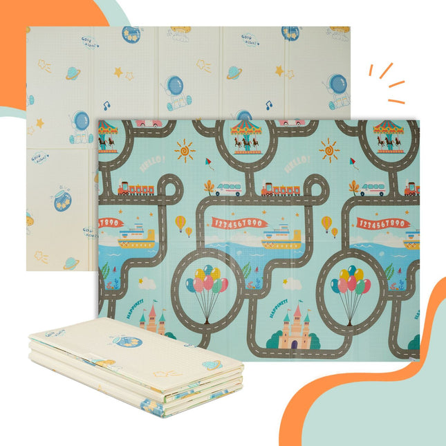 Foldable Baby Play Mat – Suns and Moons, Foam, Reversible
