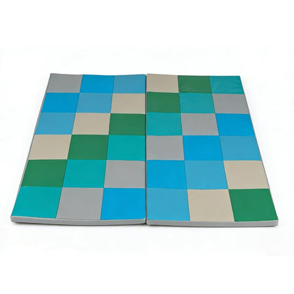 Foldable Baby Play Mat with Foam & Faux Leather, 2-Piece