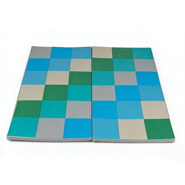 Foldable Baby Play Mat with Foam & Faux Leather, 2-Piece