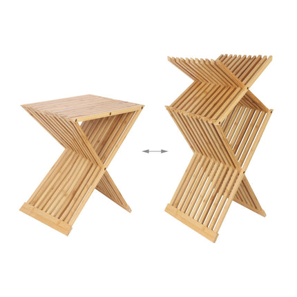 Foldable Bamboo Plant Stand – Multi-Use Display Stool