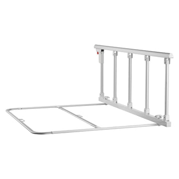 Foldable Bed Rail 122 cm, Adjustable Height, Strap