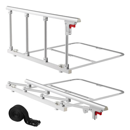 Foldable Bed Rail 97 cm, Adjustable Height, Safety Strap