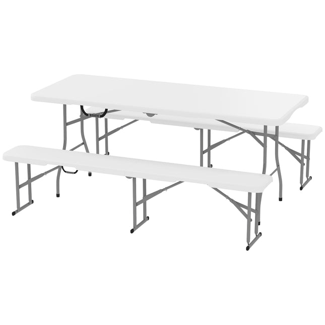 Foldable Beer Table Set - 3 Piece, Portable for Parties