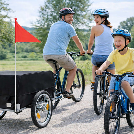 Foldable Bicycle Cargo Trailer with Weatherproof Cover