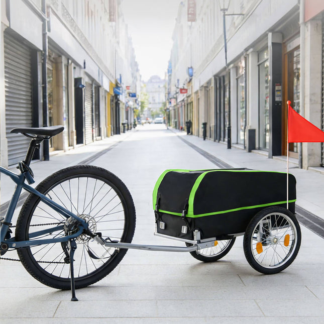 Foldable Bicycle Cargo Trailer with Weatherproof Cover