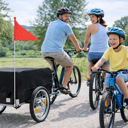 Foldable Bicycle Cargo Trailer with Weatherproof Cover