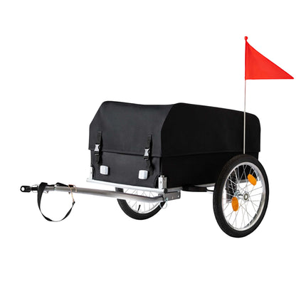 Foldable Bicycle Cargo Trailer with Weatherproof Cover