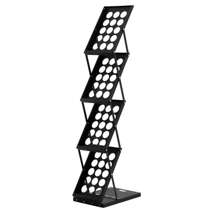 Foldable Brochure Display Stand, 4-Tier, 4-Pocket, Bag