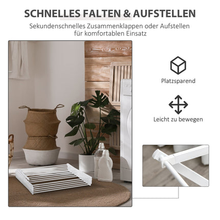 Foldable Tower Clothes Airer, 8 levels, white 74x35x144 cm