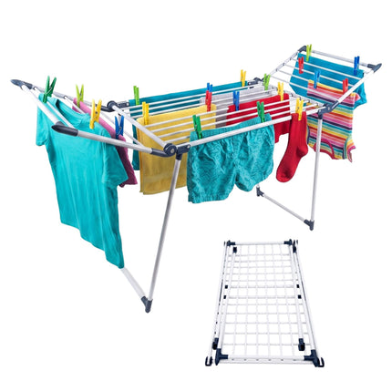 Foldable Clothes Airer, Large Steel Drying Rack