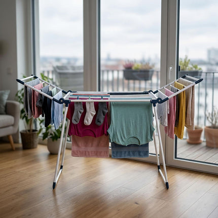 Foldable Clothes Airer, Large Steel Drying Rack