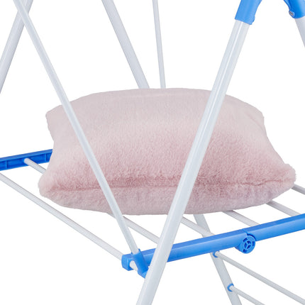 Foldable Clothes Drying Rack with 2 Wings & Shoe Holders