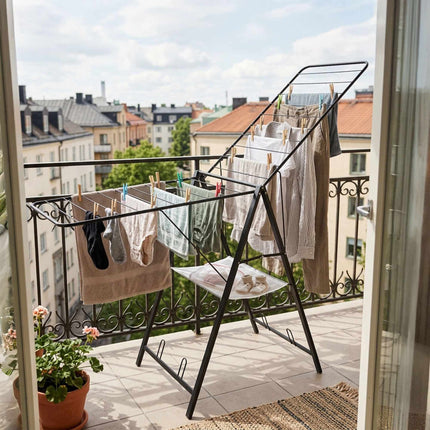 Foldable Clothes Drying Rack with Adjustable Wings