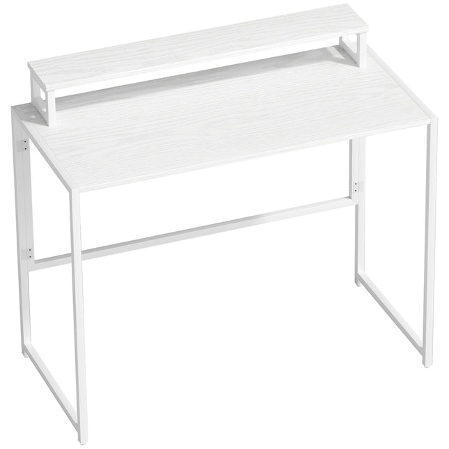 Foldable Computer Desk with Monitor Stand, 100 x 48 cm