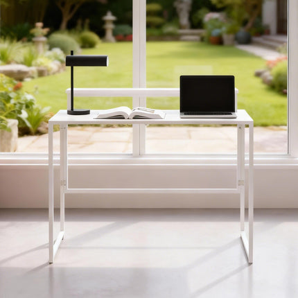Foldable Computer Desk with Monitor Stand, 100 x 48 cm