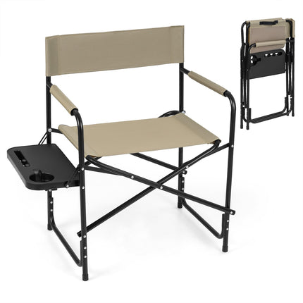 Foldable Director's Chair With Side Table, 150 kg
