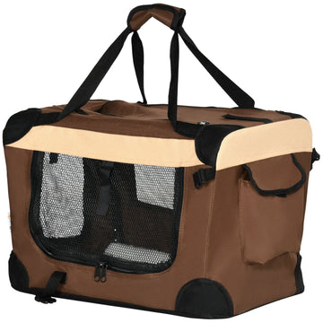 Collapsible dog carrier with cushion for dogs up to 4 kg