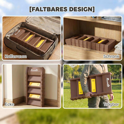 Foldable Dog Ramp with 10 Steps, Non-Slip, 154x40cm, 25kg Capacity